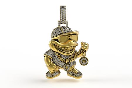 00035 Stylish Frog Diamond Hip Hop Pendant