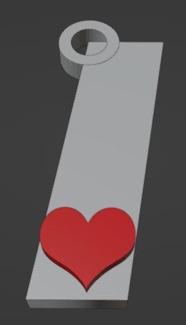 KEYCHAIN LETTER I WITH HEART