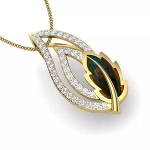 Necklace diamond pendant gold