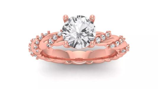 Solitaire Wedding Engagement Women Ring Rope Band Ring