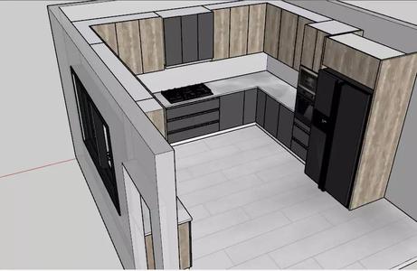 This design is detailed in all sizes for the kitchen