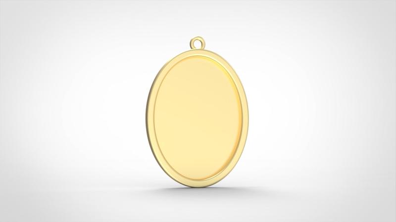 Large plain oval border