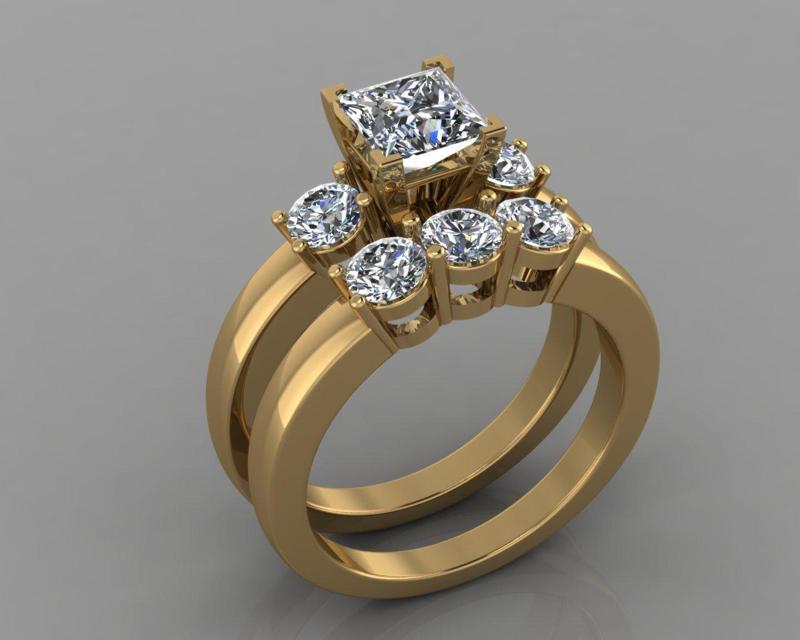 Bridal Set Woman Engagement Ring Round3