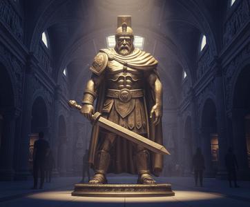 Majestic Warrior Statue – 3D Printable Model