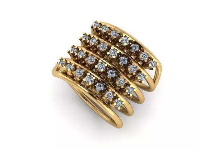 Spiral ring for daimond