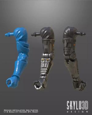Savage Mechno Arm One12 Scale Custom STL 3D print model