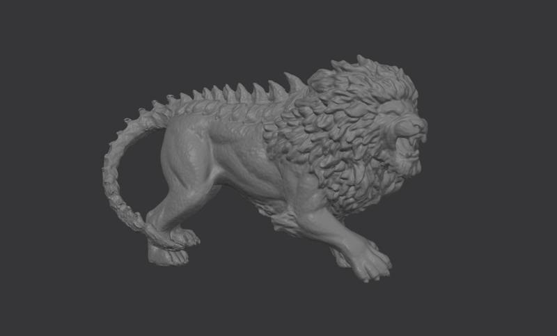 Hybrid of a Lion and a Dragon