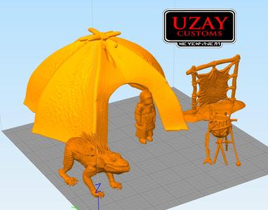 Star wars episodetwo  articulated Tusken village play set