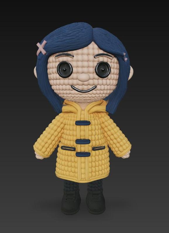 Coraline and the Secret Door Crochet Plush Crochet Stuffed Toy Figure