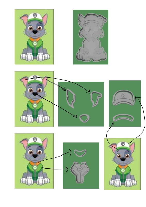 Cortador patrulha canina - Rocky