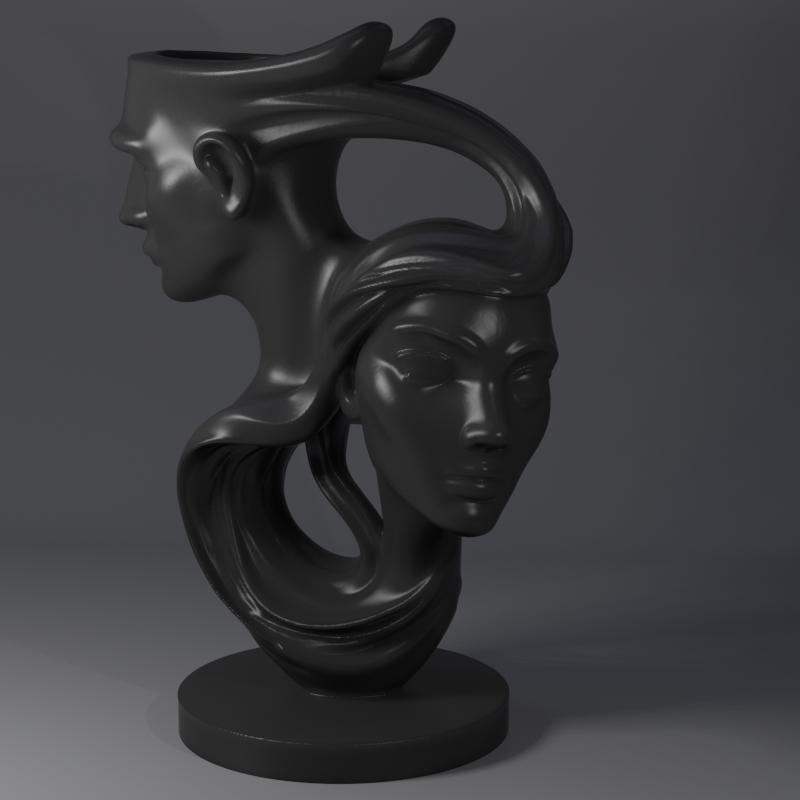 Surreal Sculpted Bust - 3D Printable Model (STL)