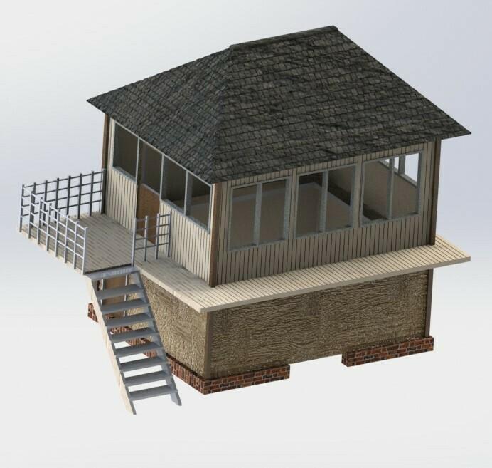 00 Gauge Signal Box Caledonian Railway