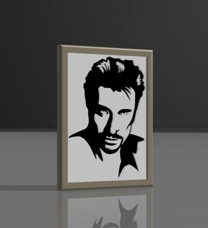 Johnny Hallyday" decorative frame