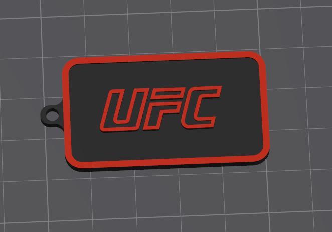 UFC fight Tag (Rectangular Keychain STL)