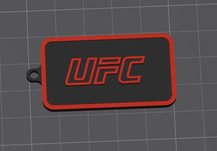 UFC fight Tag (Rectangular Keychain STL)