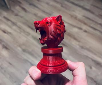 Bear stand animal miniature head sculpture
