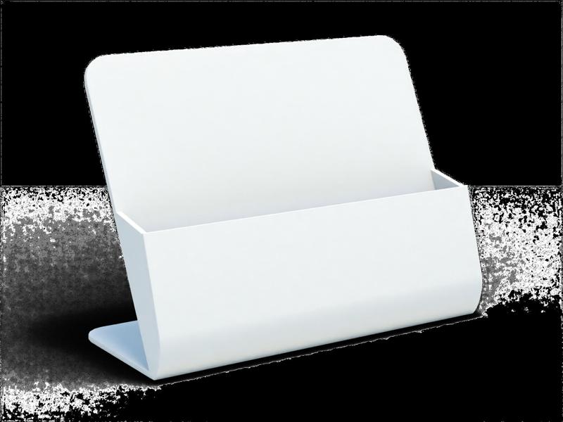 Brochure holder. Horizontal leaflets stand.