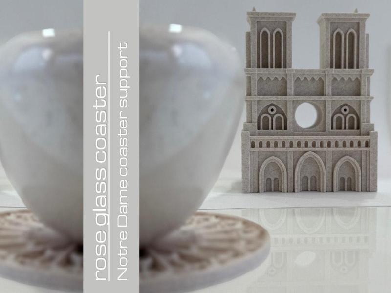 Notre Dame - Rose Glass Coaster