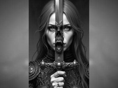 Woman with Sword Hueforge