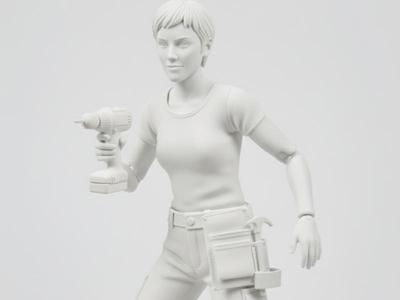 carpenter girl action figure