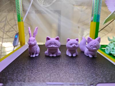 Four little animals no supports