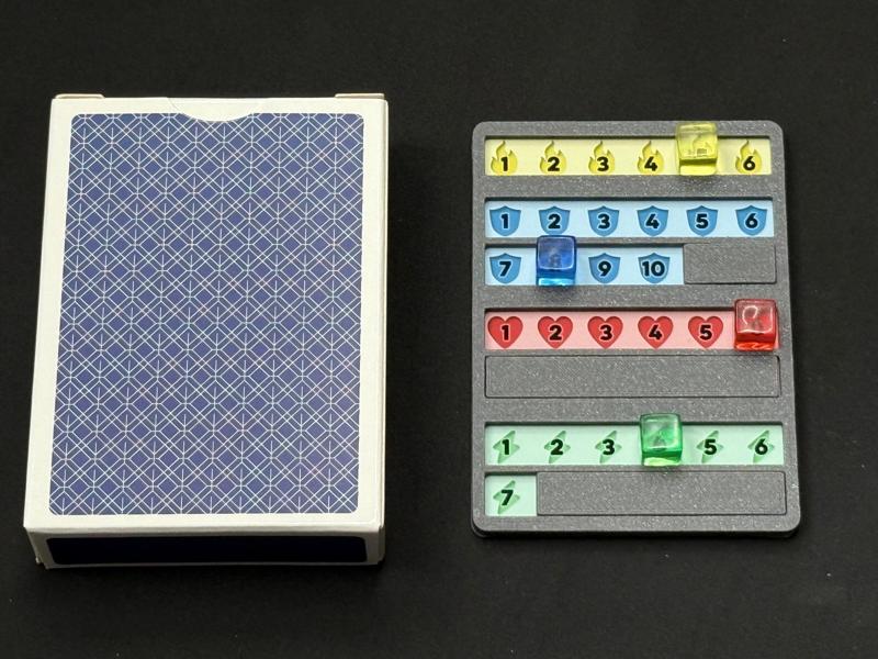 Daggerheart Resource Tracker for 8mm Cubes - Card-sized with Insert
