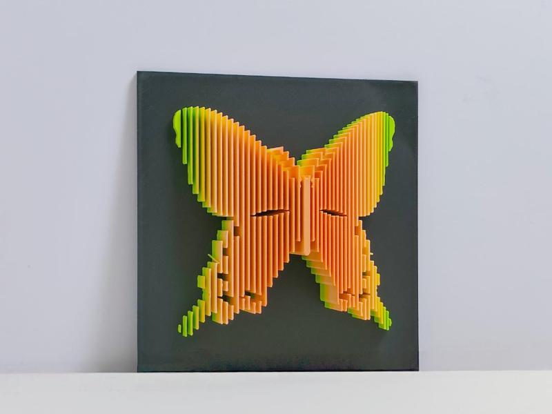 Layered Butterfly Wall Art