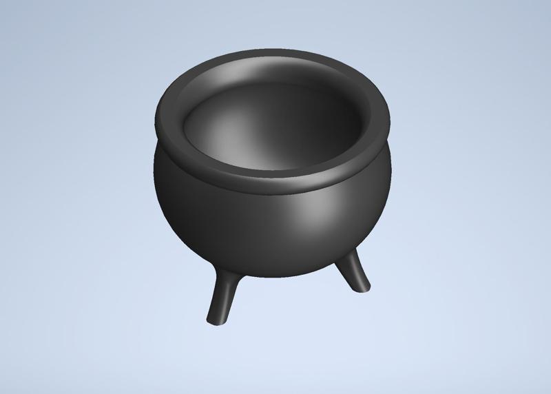 Tiny cauldron prop for tabletop/boardgame