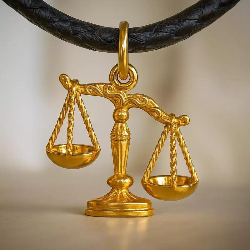 Libra scales of justice pendant