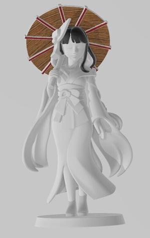 Raiden Shogun with parasol