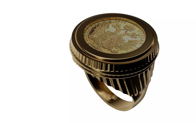 universal gold coin ring frame mount bezel ducat maple leaf etc