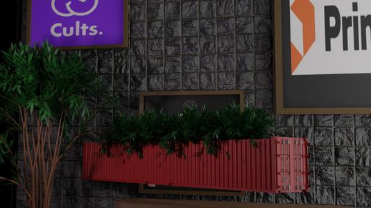 Cargo Container Planter – 3D Printed Industrial Plant Pot