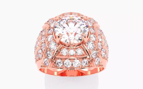 Mens Solitaire Ring 3dm stl renders details