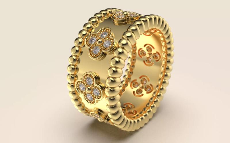 Van Cleef - Perlee clovers ring