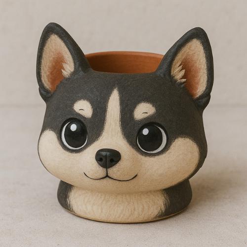 Husky, maceta, decoración, hogar, porta objetos, joyero, dulcero, recuerdos cumpleaños, fiesta,