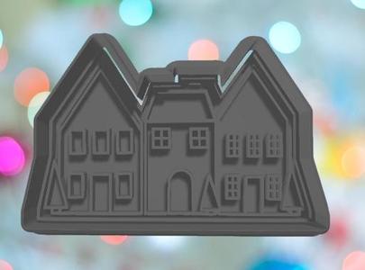 Christmas Village Houses Cookie Cutter