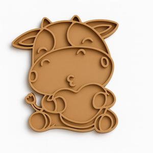 COW COOKIE CUTTER WITH HEART