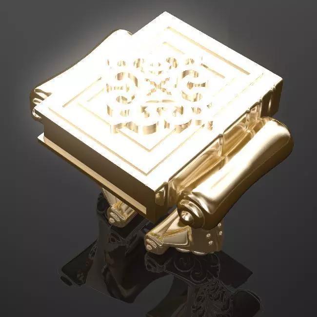 WISDOM ornate gold ring