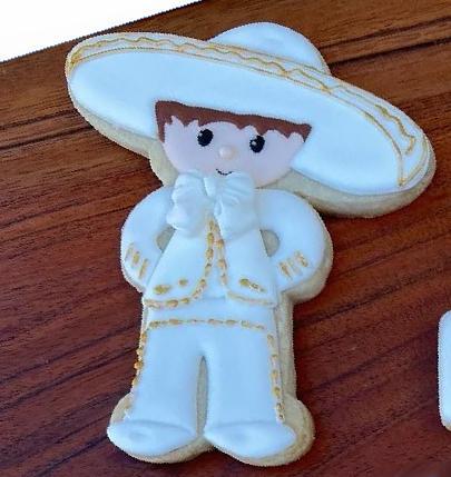 Kid Mexican Rancher/ Mariachi Cookie cutter with fondant detail cutters