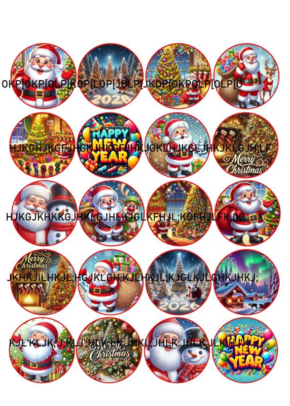 Christmas stickers-resolution 10656x14908 PDF