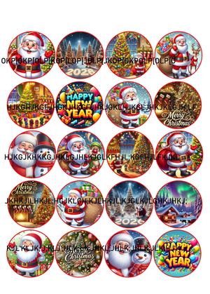 Christmas stickers-resolution 10656x14908 PDF