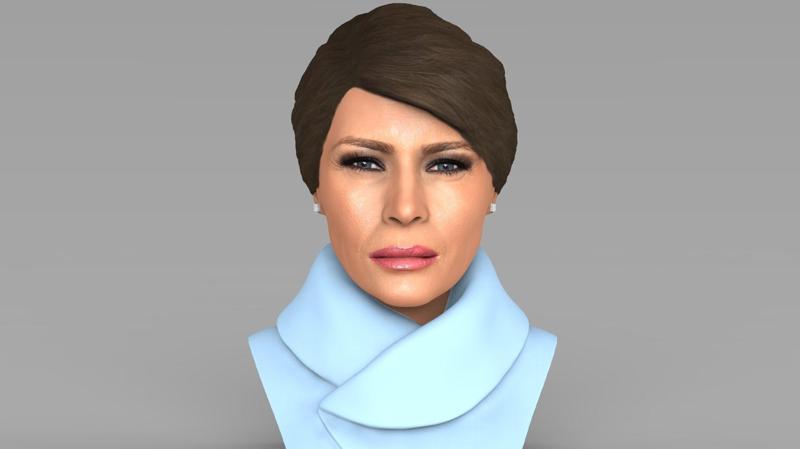 Melania Trump bust for full color 3D printing