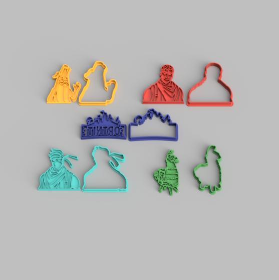 fortnite cookie cutter, pack of 5