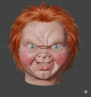 Chucky doll head - stl file number #04