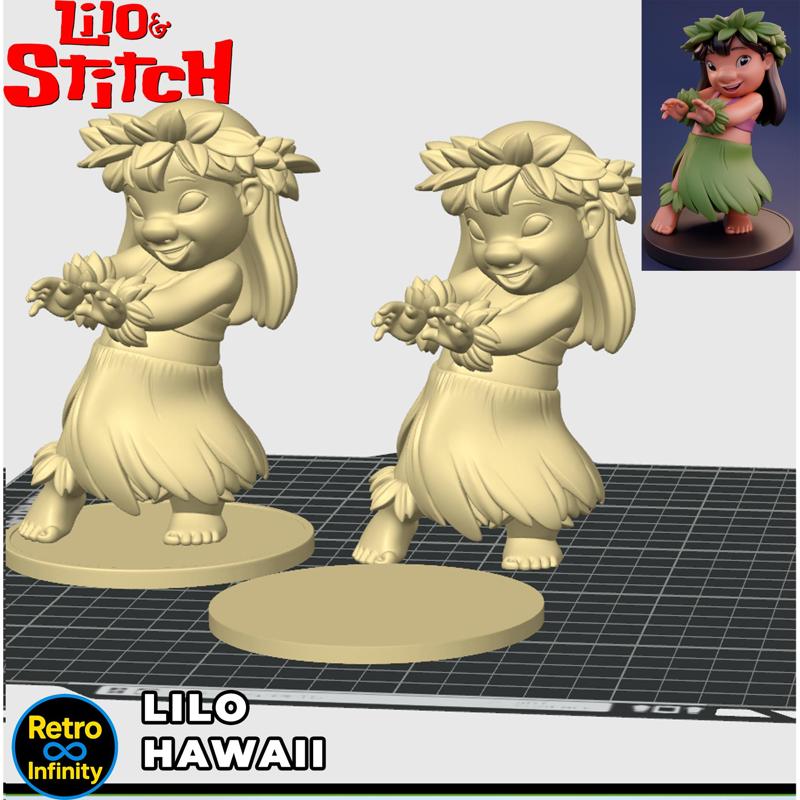 Lilo Hawaii / Lilo hawaiana - 3D figure Retro Infinity style (120mm) | vinyl collectible