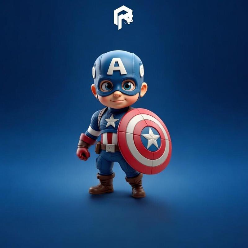 captain america chibi