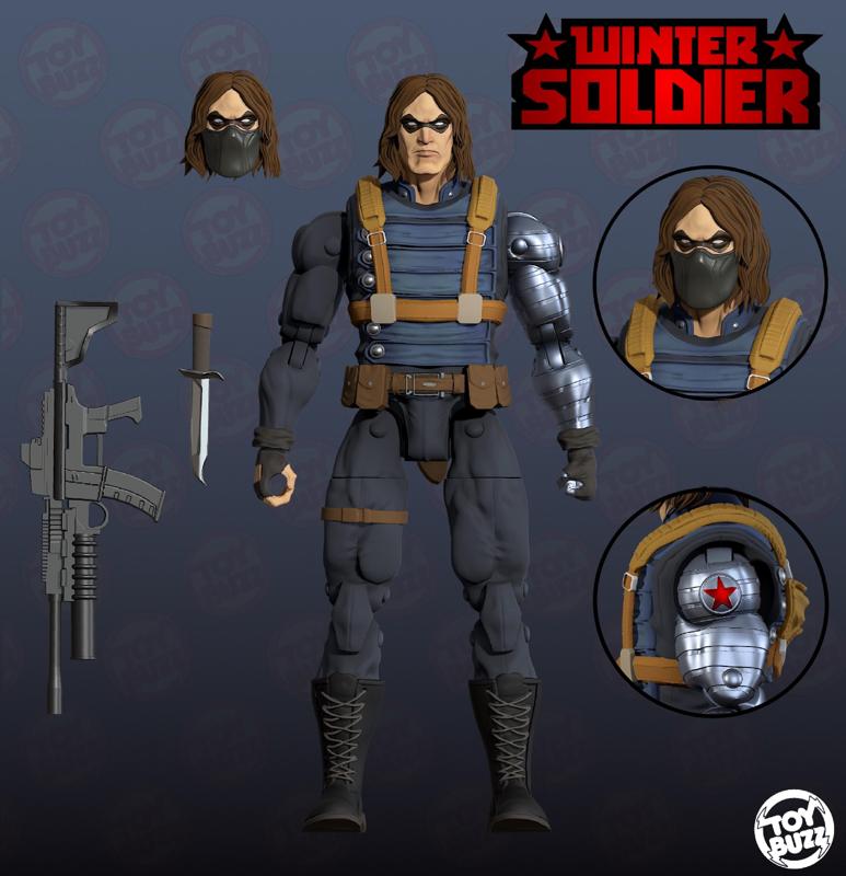 Winter soldier Bucky Barnes 1/12 action figure