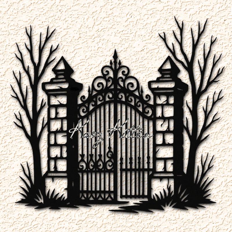 Haunted Gates Portal Entrance Wall Art Home Decor