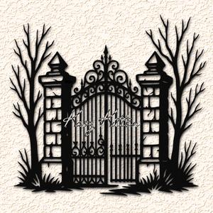 Haunted Gates Portal Entrance Wall Art Home Decor