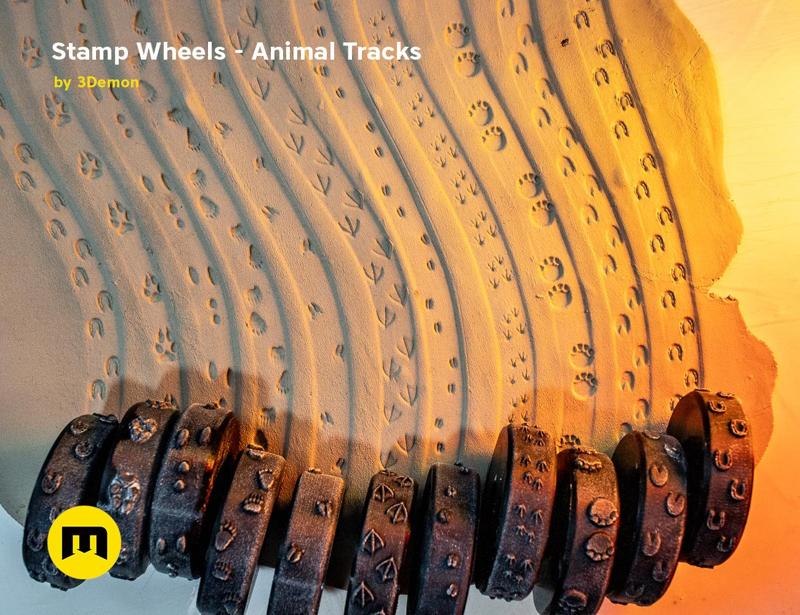Stamp Wheels for Clay - Animal Tracks